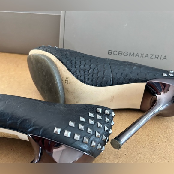 MA-PIATRA,  BLACK GLAZED PYTHON,  8.5 medium width, - Picture 5 of 10